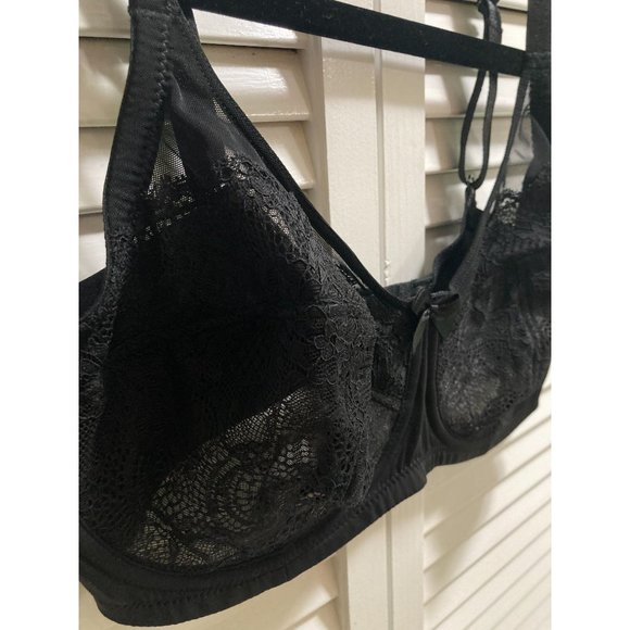 By Parfait Black Carole 3102 Unlined Underwire Floral Lace Bra SIZE 34F NWT - Picture 3 of 6